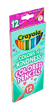 Crayola Colors of Kindness Crayons Assorted Colors Box Of 24 Crayons -  Office Depot