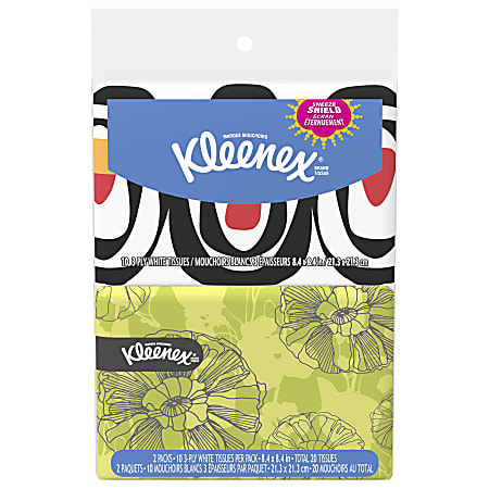 Kleenex® On-The-Go Facial Tissue, Pack Of 2