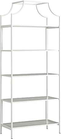 Sauder® International Lux 71"H 5-Shelf Bookcase, White