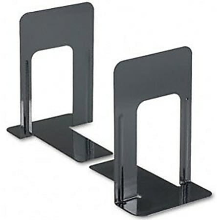Universal Jumbo Deluxe Metal Bookend - 9" x 5.87" x 8.25" - Steel - Black