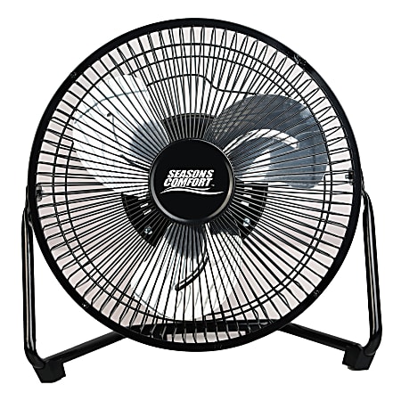 Seasons Comfort™ 3-Speed High-Velocity Heavy-Duty Floor Fan, 9-In., Black