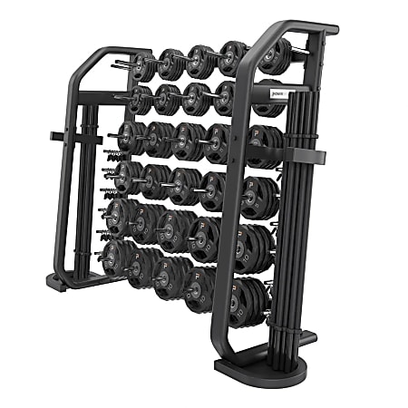 Power Systems Denali Series Cardio Pump Storage Rack with 30 Sets, Black, Total Qty 1