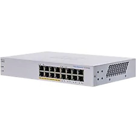Cisco 110 CBS110-16PP Ethernet Switch - 16 Ports - 2 Layer Supported - 11.41 W Power Consumption - 64 W PoE Budget - CBS11016PPNA