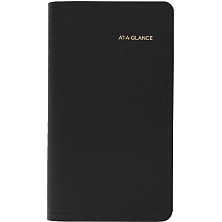 AT-A-GLANCE® 13-Month Monthly Planner, 3-1/2” x 6”, Black, January 2022 To January 2023, 7006405