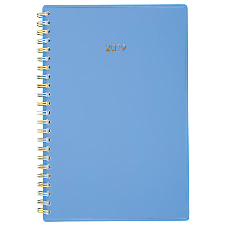 Cambridge® Color Bar Weekly/Monthly Planner, 4 7/8" x 8", Blue, January to December 2019