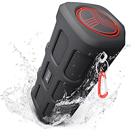 TREBLAB FX100-Extreme Bluetooth Speaker- Rugged for Outdoors,Shockproof,Waterproof, Built-In Power Bank, HD Audio w/ Deep Bass - 80 Hz to 20 kHz - 360° Circle Sound, Surround Sound, TrueWireless Stereo - Battery Rechargeable - USB
