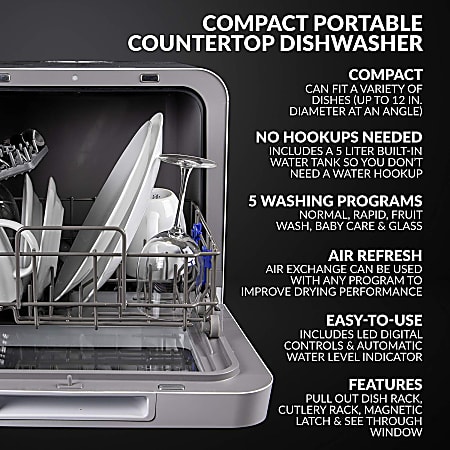 Farberware professional compact portable countertop dishwasher top
