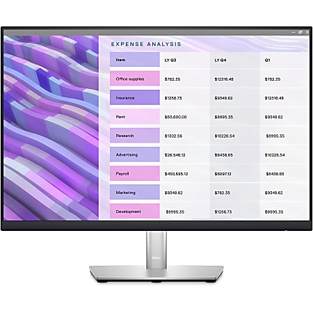 Dell P2423 24" Class WUXGA LCD Monitor - 16:9 - Black, Silver - 24" Viewable - In-plane Switching (IPS) Black Technology - WLED Backlight - 1920 x 1200 - 300 Nit - 5 ms - 75 Hz Refresh Rate - HDMI