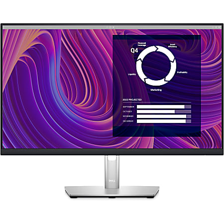 Dell P2423D 23.8 QHD LCD Monitor 169 Black Silver 24 Class In