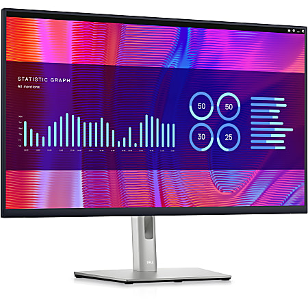 Dell P3223DE 31.5" QHD LCD Monitor - 16:9 - Black, Silver - 32" Class - In-plane Switching (IPS) Black Technology - WLED Backlight - 2560 x 1440 - 350 Nit - 5 ms - 75 Hz Refresh Rate - HDMI - USB Hub