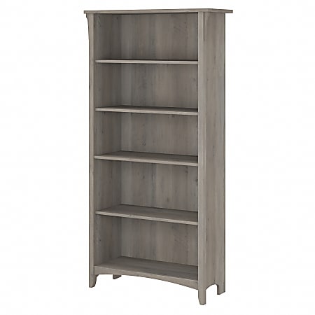 Bush® Furniture Salinas 63"H 5-Shelf Bookcase, Driftwood Gray, Standard Delivery