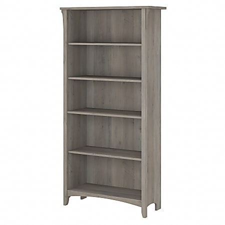 Bush® Furniture Salinas 63"H 5-Shelf Bookcase, Driftwood