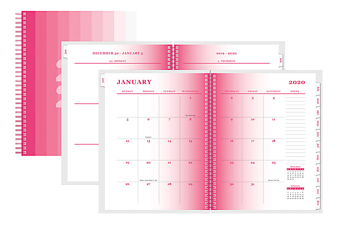 Office Depot® Brand Weekly/Monthly Planner, 5" x 8", Ombre, January To December 2020