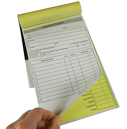 COSCO Order Form Book 2 Part Carbonless 8 12 x 5 12 Simple Book Of 50 ...