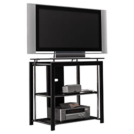 Bush furniture midnight mist 2024 media stand in black