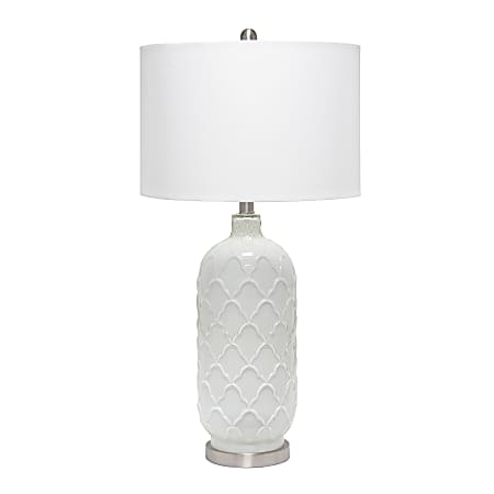 Lalia Home Argyle Classic Table Lamp, 29-1/4"H, White