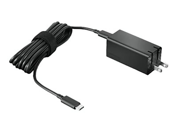 Lenovo USB-C GaN - Power adapter - AC 100-240 V - 65 Watt - Worldwide - black -  - 40AWGC65WW
