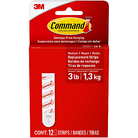 Command Medium Foam Strips, 12 White Adhesive Strips, Damage Free Hanging Picture Hangers, No Tools Wall Hanging Strips For Living Spaces