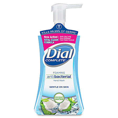 Dial Complete® Foam Hand Wash, Coconut Water, 7.5 Oz., Pack Of 8 Pump Bottles