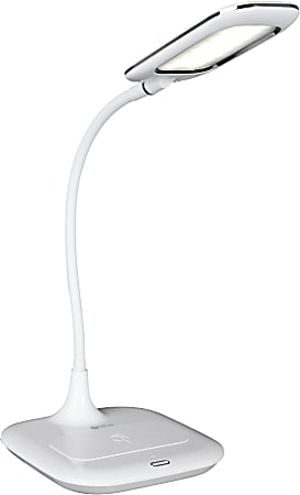 OttLite® Prevention LED Desk Lamp With Wireless Charging, 19-1/2"H, White