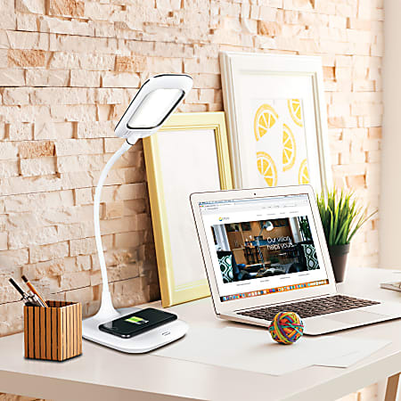 Ottlite wellness wireless charging desk lamp with night light & digital display discount