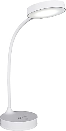 OttLite® Rechargeable Desk Lamp With Lighted Mirror, 16-15/16"H, White