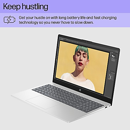 HP 15.6" Laptop, AMD Ryzen 3, AI Enabled, 8GB RAM, 256GB SSD, Wi-Fi 6, Windows® 11 Home (15-fc0013od)