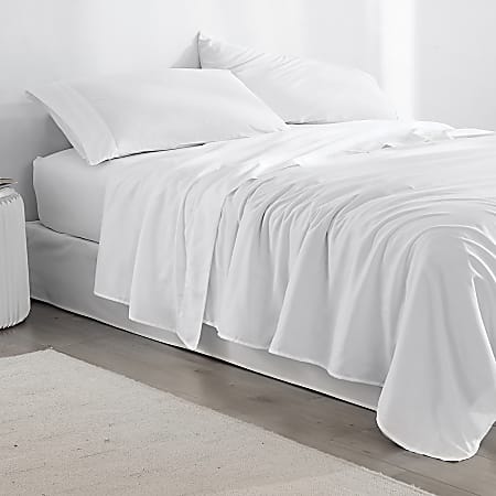 DormCo Supersoft Microfiber Sheet Set, Twin XL, White