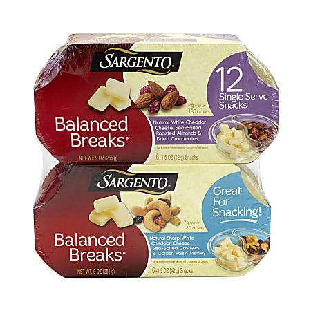 Sargento Balanced Breaks Single-Serve Snack Mix, Pack Of 12