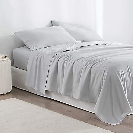 DormCo Supersoft Microfiber Sheet Set, Twin XL, Glacier Gray