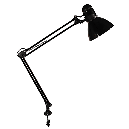 Ledu Opti Series Swing Arm Lamp, 34"H, Black
