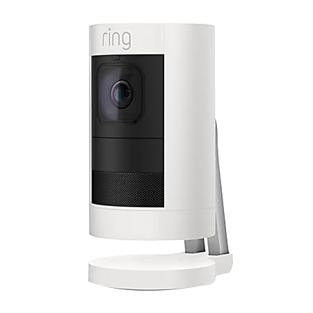 Ring Wireless HD Indoor/Outdoor Battery-Powered Stick Up Cam, White, 8SS1S8-WEN0