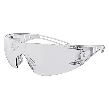 Ergodyne Skullerz VORDR Safety Glasses, 1 Size, Clear Lens, Pack Of 12 Glasses