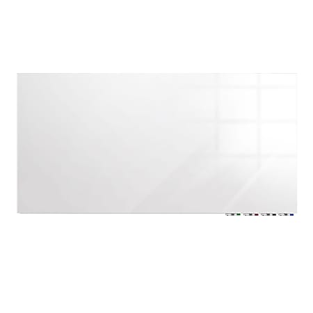 Ghent Aria Low Profile Glassboard, Non-magnetic, 48"H x 72"W, Horizontal, White