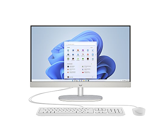 HP 24-cr0036 All-in-One Desktop PC, 23.8" Touch Screen, AMD Ryzen 5, 8GB Memory, 256GB Solid State Drive, Windows® 11 Home