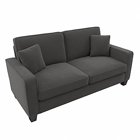Bush® Furniture Stockton 73"W Sofa, Charcoal Gray Herringbone, Standard Delivery