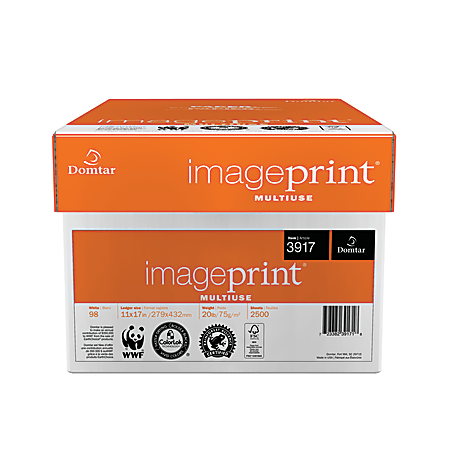 Office Depot Brand ImagePrint Multi Use Printer Copier Paper Letter Size 8  12 x 11 5000 Total Sheets 98 U.S. Brightness 20 Lb FSC Certified White 500  Sheets Per Ream Case Of 10 Reams - Office Depot