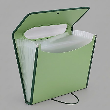 Office Depot® Brand 7-Pocket Expanding File With Clear View, Letter Size, Gelato Mint