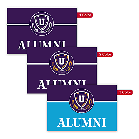 Custom Printed 1, 2 Or 3 Color Bumper Stickers, 4" x 6" Rectangle, Box Of 125 Stickers