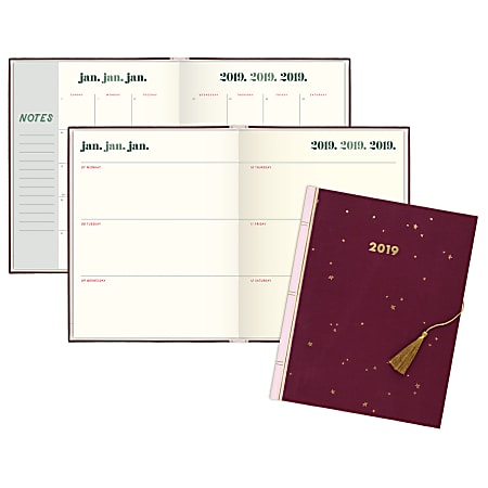 Emily Ley Weekly/Monthly Planner, 7 7/8" x 9 7/8", Starstruck Foil, January to December 2019