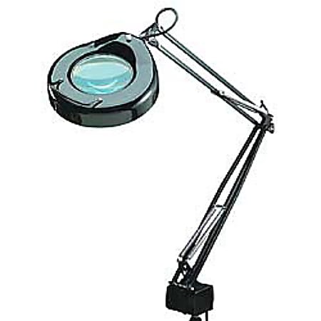 Ledu Illuminated Magnifier Lamp, Fluorescent, 22-Watt Circline, Black