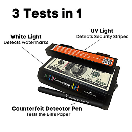 Dri-Mark Tri-Test Counterfeit Bill Detector With UV Light & Pen - Model 351TRI 4 thumbnail image