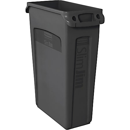 Rubbermaid Commercial Slim Jim 23-Gallon Container - 23 gal Capacity - Easy to Clean, Durable, Smooth, Contoured Edge, Vented - Gray - 4 / Carton Rubbermaid Commercial Slim Jim 23-Gallon Container - 23 gal Capacity - Easy to Clean, Durable, Smooth, Contoured Edge, Vented - Gray - 4 / Carton