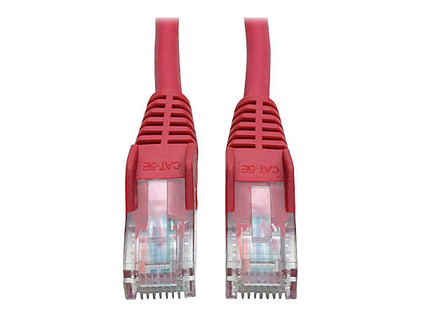 Tripp Lite Cat5e 350 MHz Snagless Molded UTP Patch Cable (RJ45 M/M), Red, 6 ft. - First End: 1 x RJ-45 Male Network - Second End: 1 x RJ-45 Male Network - 1 Gbit/s - Patch Cable - Gold Plated Contact - 26 AWG - Red