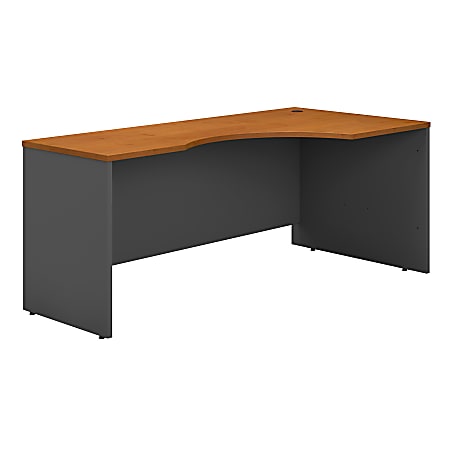 Bush Business Furniture Components Corner Desk Right Handed 72"W, Natural Cherry/Graphite Gray, Premium Installation