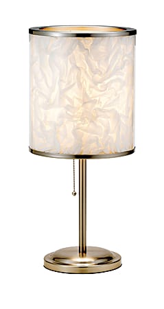 Adesso® Papyrus Table Lamp, 20"H, White Shade/Silver Base