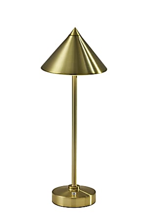 Adesso Ritchie LED Cordless Indoor/Outdoor Table Lamp, 16”H, Antique Brass