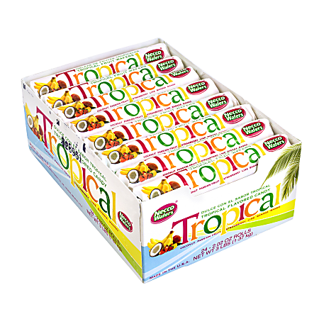 Necco Wafers Tropical Flavored Candy 2.2 Oz Tubes Pack Of 24 Office Depot
