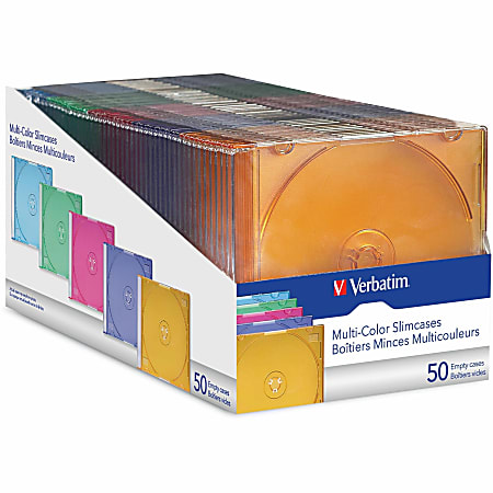 ...Und… [CD] Verbatim CD and DVD Slim Jewel Cases Multi Color 50 PK
