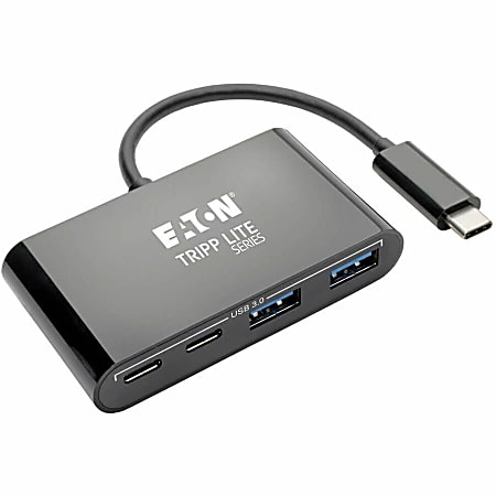 Eaton Tripp Lite series USB 3.1 Gen 1 USB C Portable Hub with 2 USB Type C Ports and 2 USB-A Ports, Thunderbolt 3 Compatible, US - U4600042A2CB
